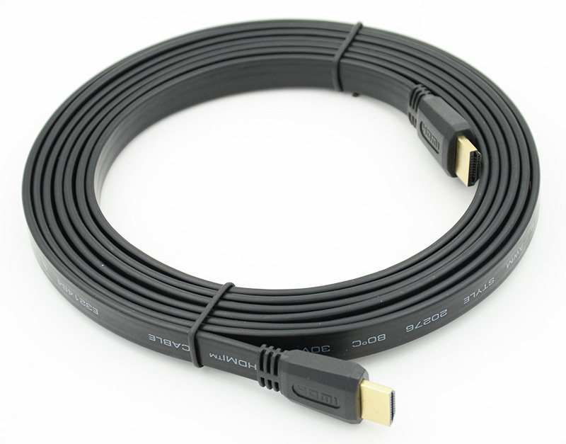 Кабель аудио-видео FLAT HDMI (m)/HDMI (m) 3м. черный