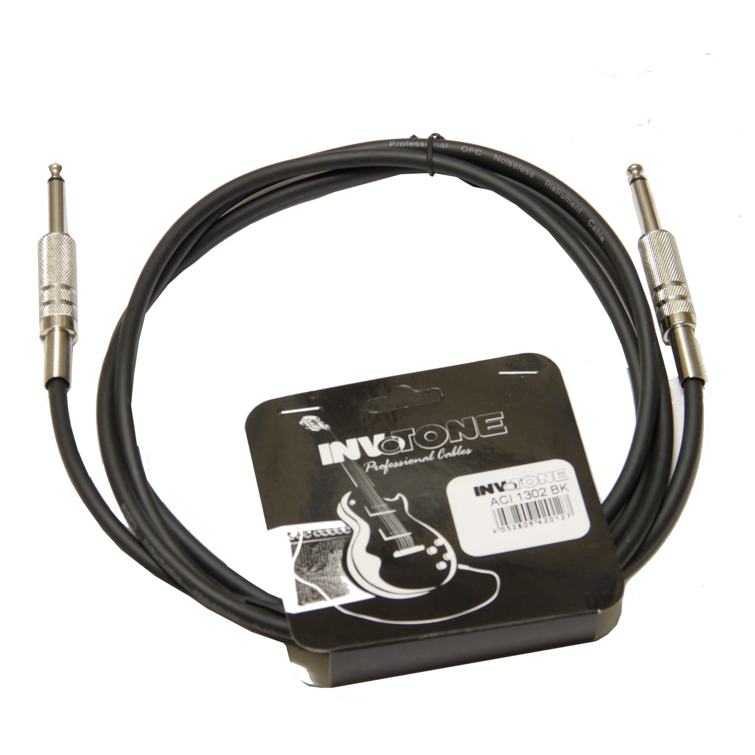 Кабель джек-джек INVOTONE ACI1302/BK - инструментальный кабель, 6,3 джек моно <-> 6,3 джек моно, дли